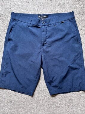 Mens Travis Mathew Lifestyle 10” Lightweight Golf Shorts Size 34 Navy Blue